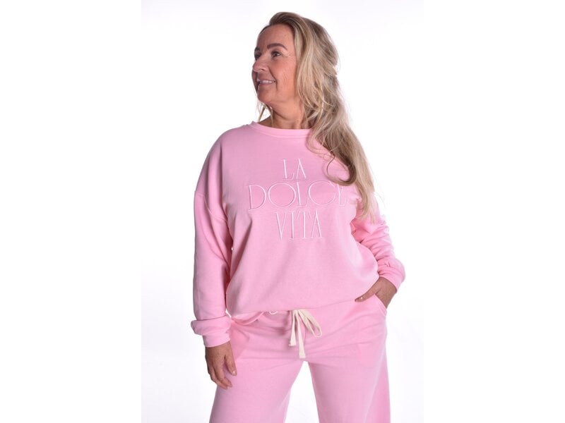 Sweater La Dolce Vita van Mooij 2.0 - Roze