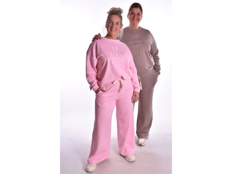 Sweater La Dolce Vita van Mooij 2.0 - Roze