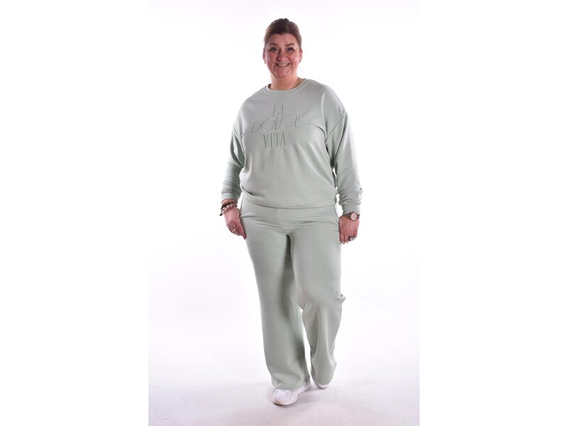 Sweater La Dolce Vita van Mooij 2.0 - Lindegroen