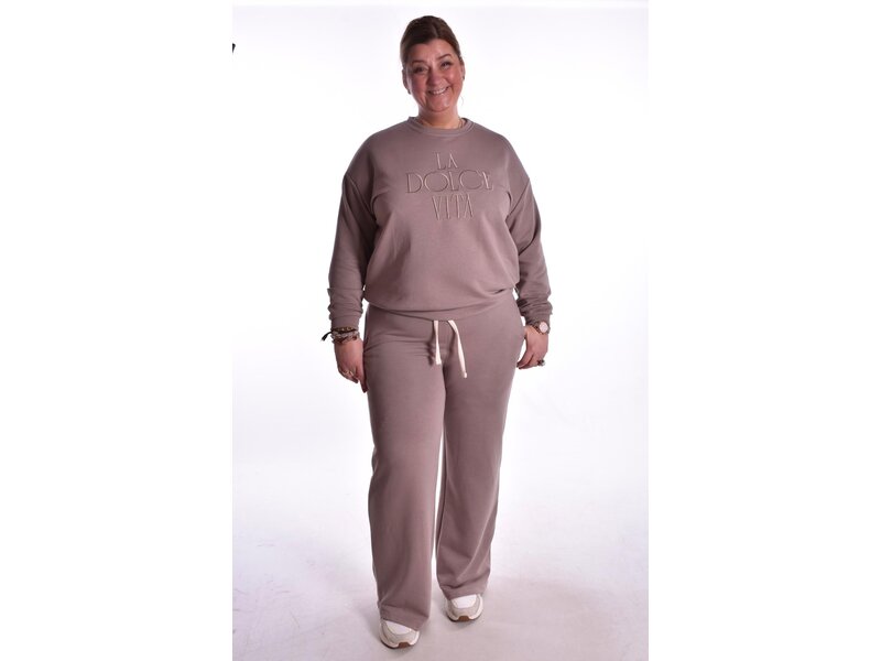 Sweater La Dolce Vita van Mooij 2.0 - Taupe