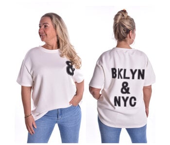 Top & - Wit - Zwarte Tekst