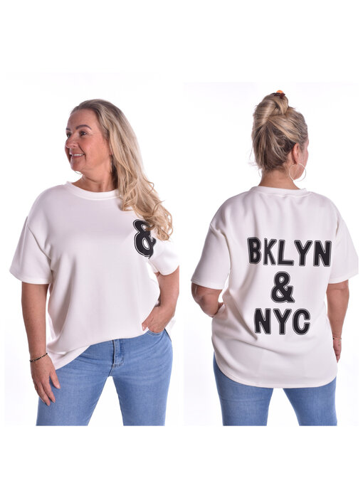 Top & - Wit - Zwarte Tekst