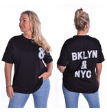 Top & - Zwart - Witte Tekst