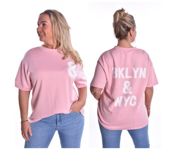 Top & - Roze - Witte Tekst
