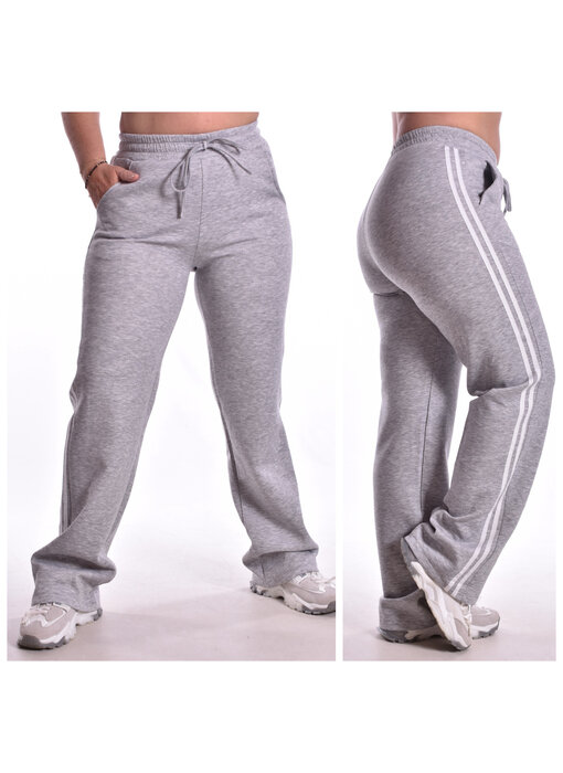 Broek Lotte - Grijs + Wit