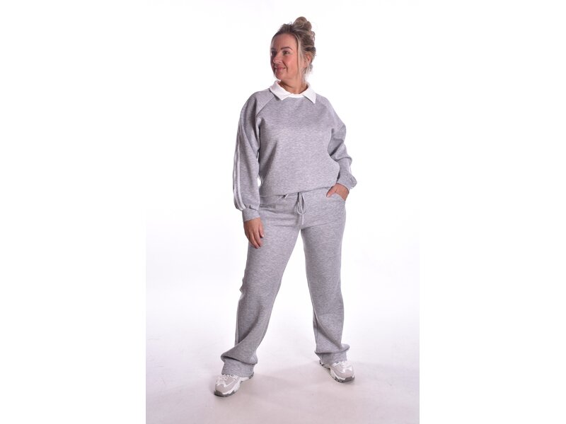 Broek Lotte - Grijs + Wit