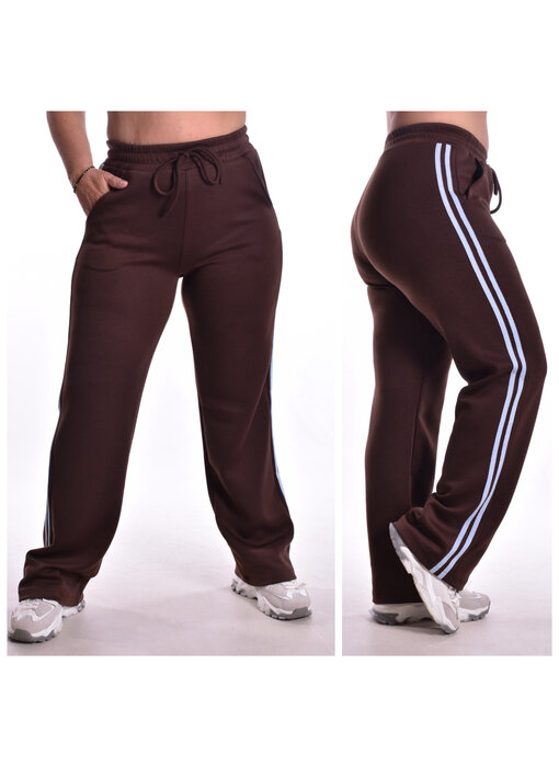 Broek Lotte - Choco + Lichtblauw