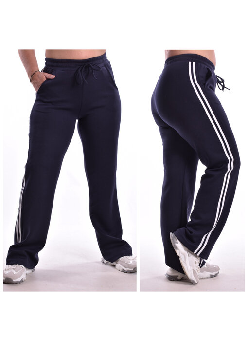 Broek Lotte - Donkerblauw  + Wit