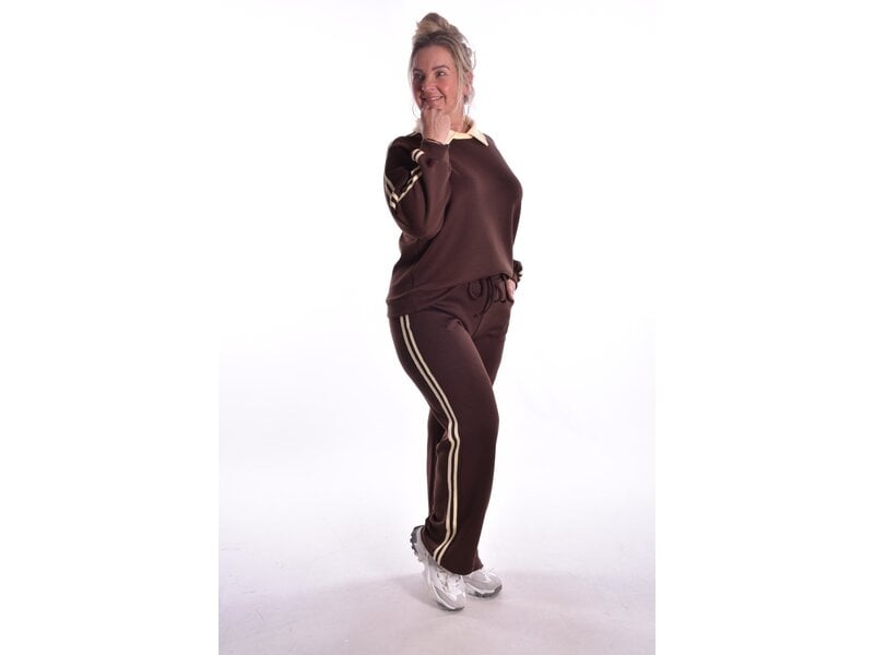Broek Lotte - Choco + Zacht Geel