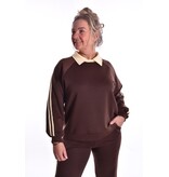 Sweater Lotte - Choco + Zacht Geel