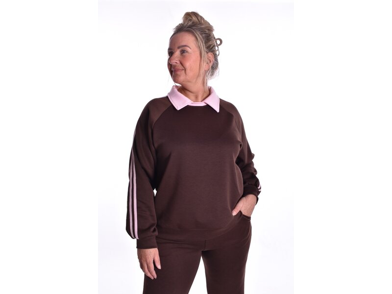 Sweater Lotte - Choco + Roze