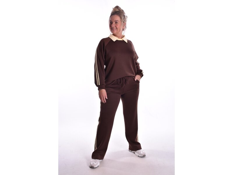 Sweater Lotte - Choco + Roze