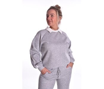 Sweater Lotte - Grijs + Wit