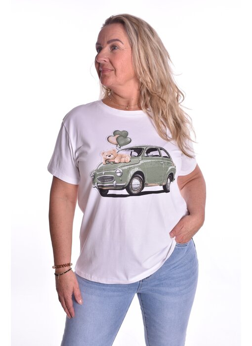 T-shirt Teddy - Legergroen