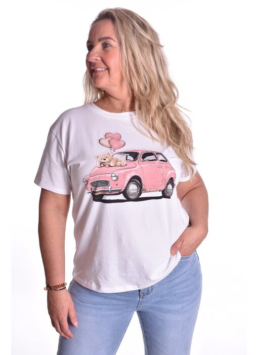 T-shirt Teddy - Roze