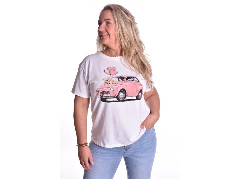 T-shirt Teddy - Roze