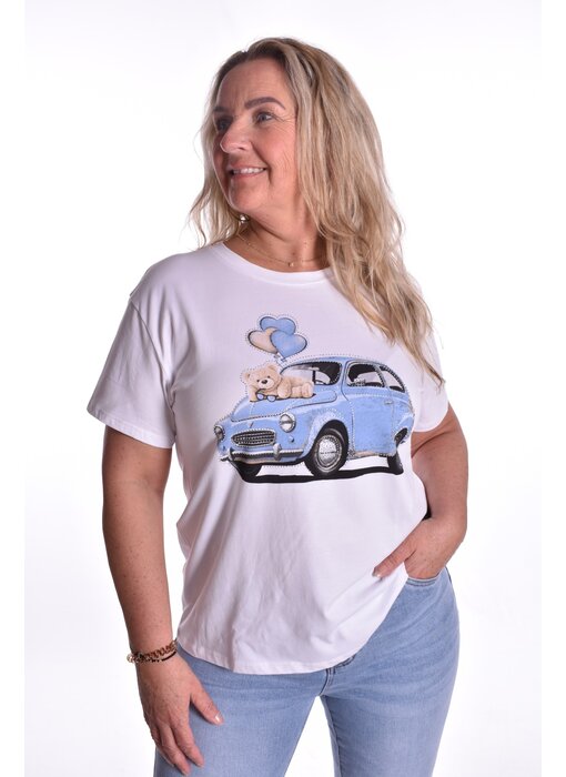 T-shirt Teddy - Licht blauw