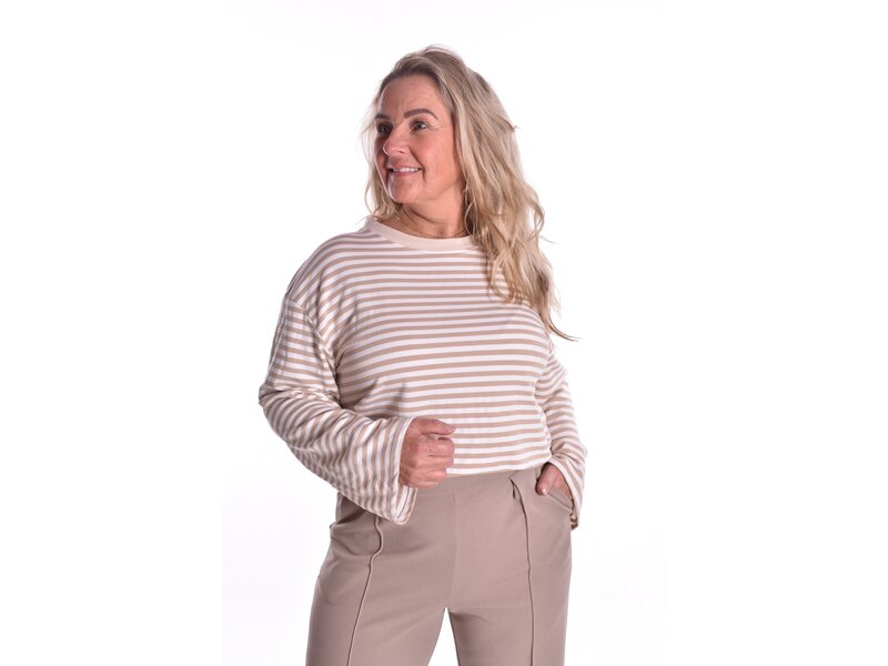 Top Bobby - Beige - Wit