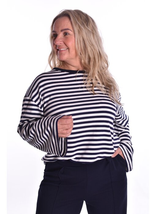 Top Bobby - Donkerblauw - Wit