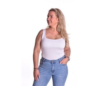 Viscose Topje Abbey - Wit