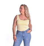 Viscose Topje Abbey  - Zacht geel