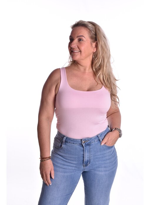 Viscose Topje Abbey  - Licht roze