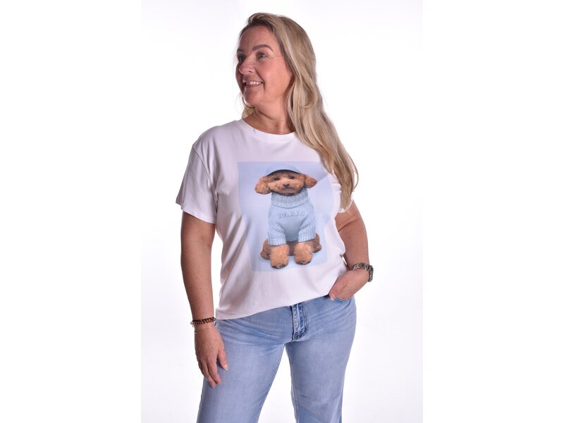 T-shirt Doggy - Lichtblauw