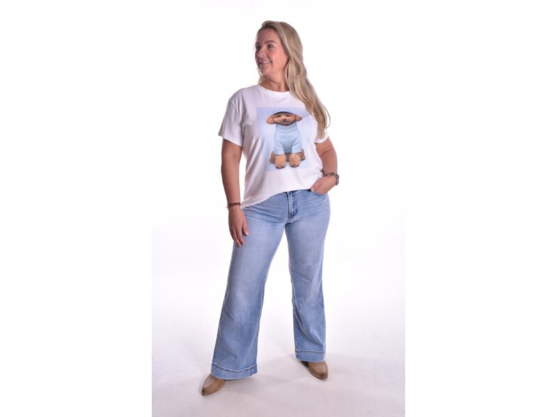 T-shirt Doggy - Lichtblauw