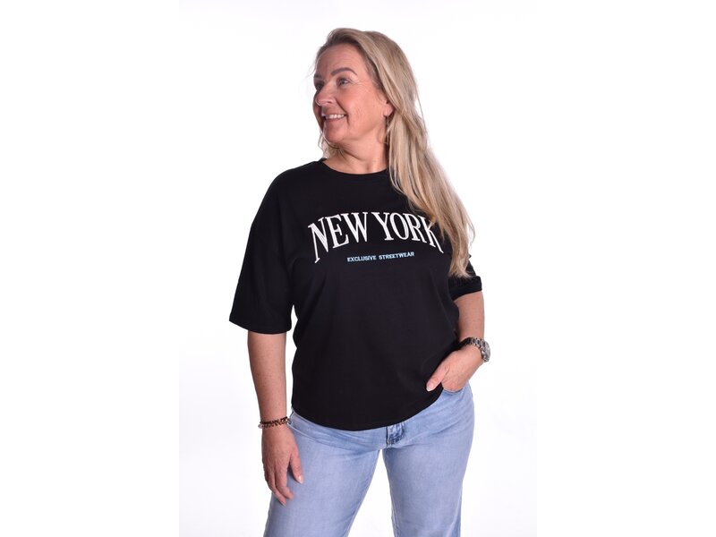 T-shirt New York - Zwart