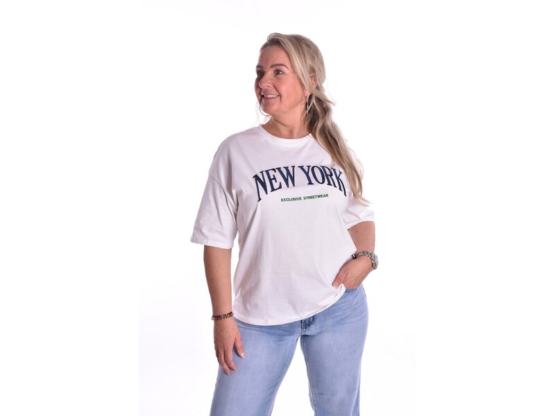 T-shirt New York - Wit