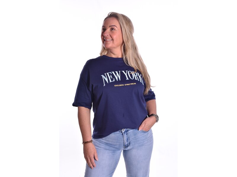 T-shirt New York - Donkerblauw