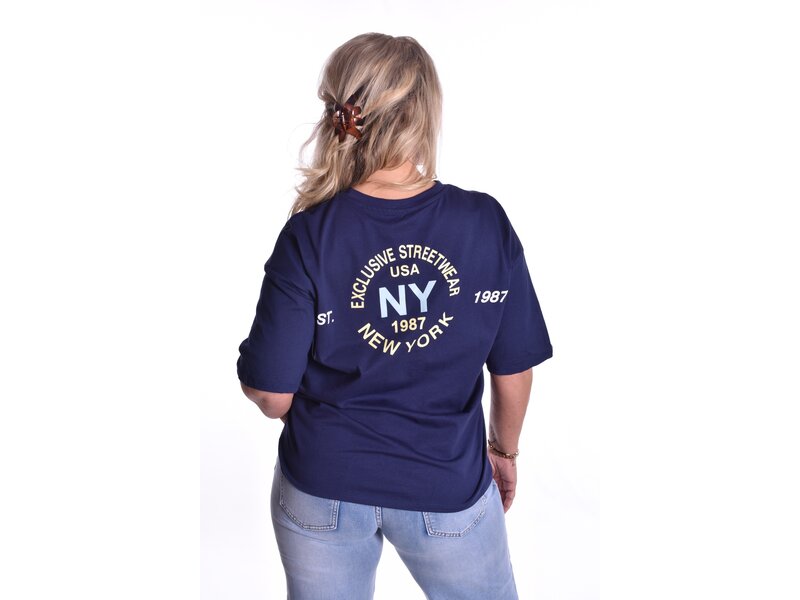 T-shirt New York - Donkerblauw