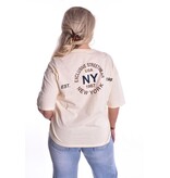 T-shirt New York - Zacht geel