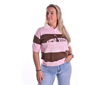 Polo College  - Roze + bruin