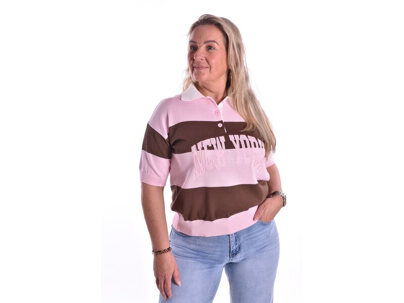 Polo College  - Roze + bruin