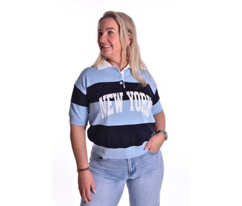 Polo College - Lichtblauw + donkerblauw