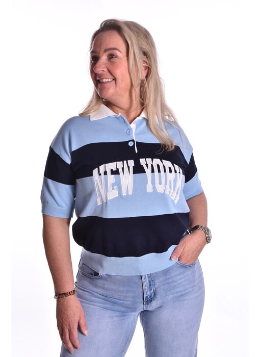 Polo College - Lichtblauw + donkerblauw