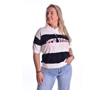 Polo College - Donkerblauw + Wit