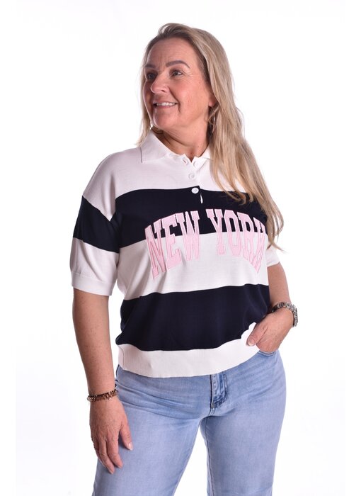 Polo College - Donkerblauw + Wit