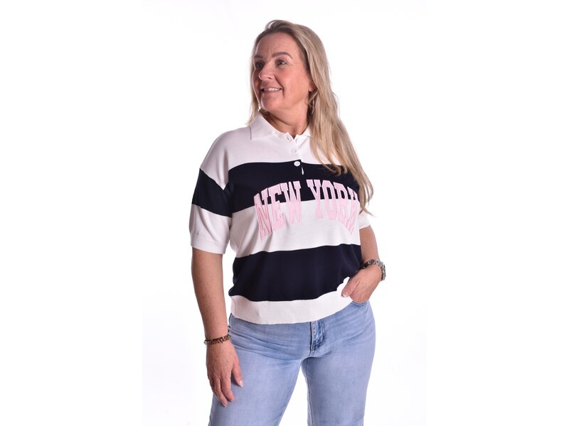 Polo College - Donkerblauw + Wit