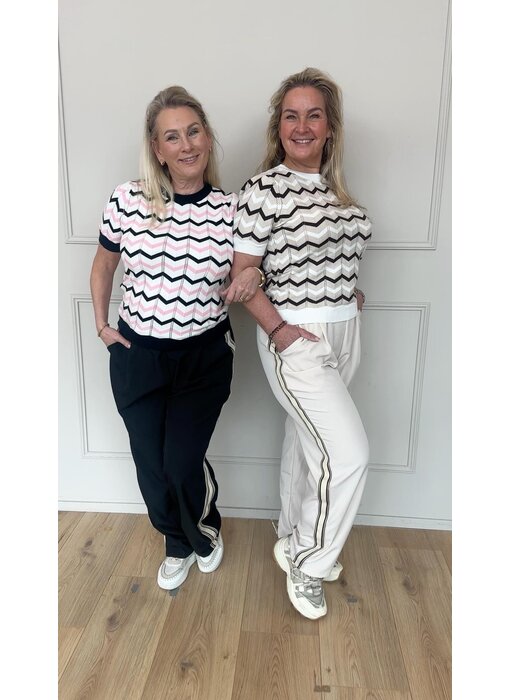 Top Natural Beauty - Zwart -Wit- Roze