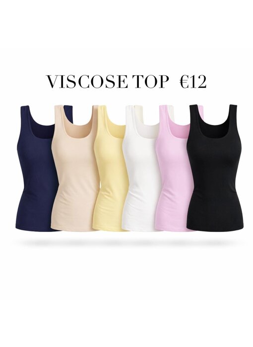 Viscose Topje Abbey  - Diverse kleuren