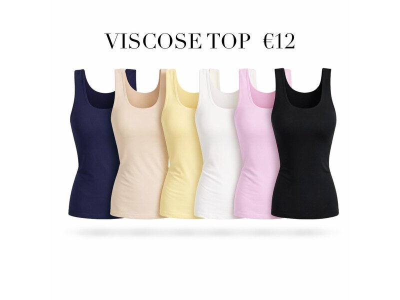 Viscose Topje Abbey  - Diverse kleuren