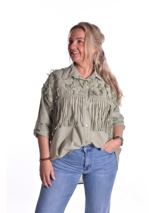 Blouse Loes - Legergroen