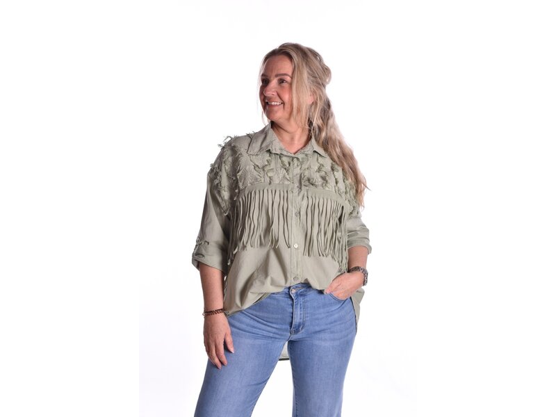 Blouse Loes - Legergroen