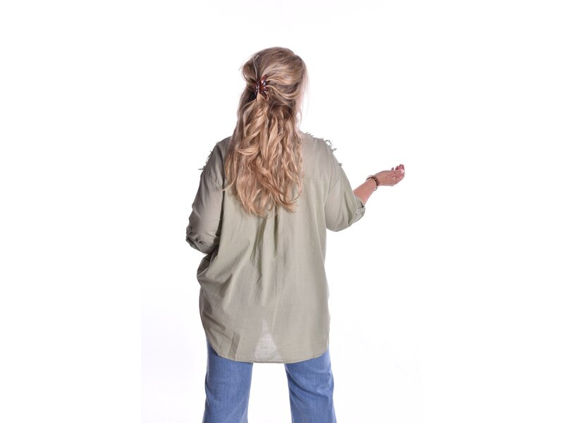 Blouse Loes - Legergroen