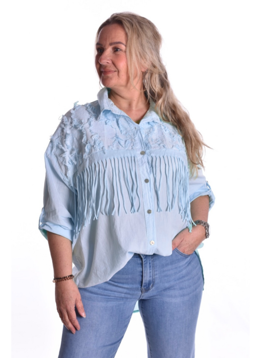 Blouse Loes - Lichtblauw