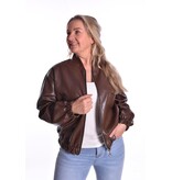 Leatherlook Bomber - Choco