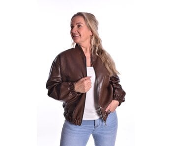 Leatherlook Bomber - Choco