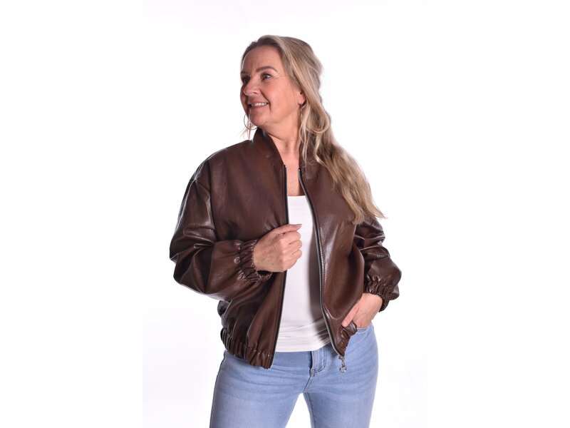 Leatherlook Bomber - Choco